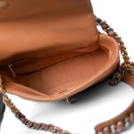 23B Caramel Lambskin Quilted 19 Flap Small Mixed Hardware - Image 14
