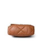 23B Caramel Lambskin Quilted 19 Flap Small Mixed Hardware - Image 9