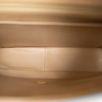 Beige Jumbo Horizontal Stripe Single Flap Gold Hardware - Image 13