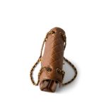 Brown Lambskin Double Faced Flap Bag Gold Hardware - Image 13