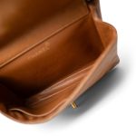 Brown Lambskin Double Faced Flap Bag Gold Hardware - Image 8