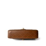 Brown Lambskin Double Faced Flap Bag Gold Hardware - Image 7