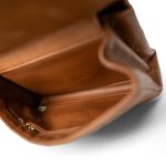 Brown Lambskin Double Faced Flap Bag Gold Hardware - Image 6