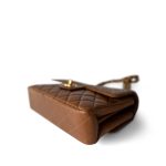 Brown Lambskin Double Faced Flap Bag Gold Hardware - Image 9