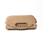 Lambskin Quilted A Real Catch Flap Bag Beige Aged Gold Hardware - Image 11