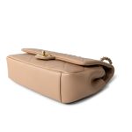 Lambskin Quilted A Real Catch Flap Bag Beige Aged Gold Hardware - Image 10