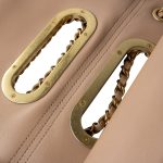 Lambskin Quilted A Real Catch Flap Bag Beige Aged Gold Hardware - Image 3