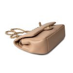 Lambskin Quilted A Real Catch Flap Bag Beige Aged Gold Hardware - Image 6