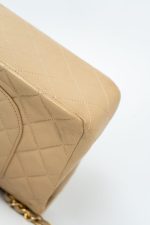 Vintage Beige Lambskin Quilted Classic Flap Medium GHW - Image 22