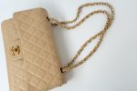 Vintage Beige Lambskin Quilted Classic Flap Medium GHW - Image 7