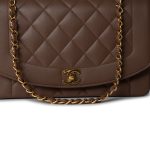 Vintage Brown Caviar Quilted Medium Diana Flap Gold Hardware - Image 10