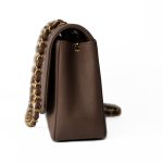 Vintage Brown Caviar Quilted Medium Diana Flap Gold Hardware - Image 7