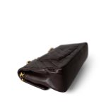 Vintage Chocolate Lambskin Chevron Classic Flap Medium Gold Hardware - Image 10