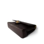 Vintage Chocolate Lambskin Chevron Classic Flap Medium Gold Hardware - Image 7