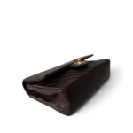 Vintage Chocolate Lambskin Chevron Classic Flap Medium Gold Hardware - Image 8