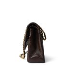 Vintage Dark Brown Lambskin Quilted Classic Flap Medium Gold Hardware - Image 15