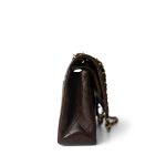 Vintage Dark Brown Lambskin Quilted Classic Flap Medium Gold Hardware - Image 12