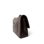 Vintage Dark Brown Lambskin Quilted Classic Flap Medium Gold Hardware - Image 13