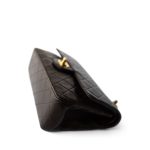 Vintage Dark Brown Lambskin Quilted Classic Flap Medium Gold Hardware - Image 10