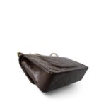 Vintage Dark Brown Lambskin Quilted Classic Flap Medium Gold Hardware - Image 7