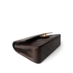 Vintage Dark Brown Lambskin Quilted Classic Flap Medium Gold Hardware - Image 9