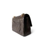 Vintage Dark Brown Lambskin Quilted Classic Flap Medium Gold Hardware - Image 5