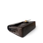 Vintage Dark Brown Lambskin Quilted Classic Flap Medium Gold Hardware - Image 9