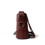 Burgundy Aged Calfskin Quilted Gabrielle Hobo Bag Small Mixed Hardware - Image 3