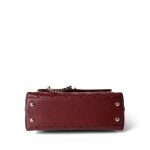 Burgundy Caviar Quilted Coco Handle Small Light Gold Hardware - Image 7