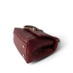 Burgundy Caviar Quilted Coco Handle Small Light Gold Hardware - Image 4
