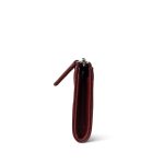 Burgundy Caviar Quilted Zipped Coin Purse Key Holder - Image 4
