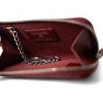 Burgundy Caviar Quilted Zipped Coin Purse Key Holder - Image 7