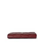 Burgundy Caviar Quilted Zipped Coin Purse Key Holder - Image 6