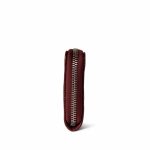 Burgundy Caviar Quilted Zipped Coin Purse Key Holder - Image 3