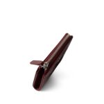 Burgundy Caviar Quilted Zipped Coin Purse Key Holder - Image 5