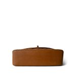 Vintage Caramel Lambskin Quilted Half Moon Flap Gold Hardware - Image 5