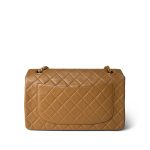 Vintage Caramel Quilted Single Flap Medium Gold Hardware - Image 3