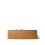 Vintage Caramel Quilted Single Flap Medium Gold Hardware - Image 5