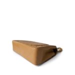 Vintage Caramel Quilted Single Flap Medium Gold Hardware - Image 10