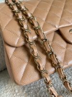 Chanel 18S Dark Beige Caviar Quilted Classic Flap Jumbo LGHW - Image 4