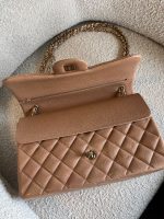 Chanel 18S Dark Beige Caviar Quilted Classic Flap Jumbo LGHW - Image 8