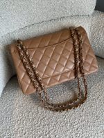 Chanel 18S Dark Beige Caviar Quilted Classic Flap Jumbo LGHW - Image 11