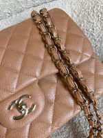 Chanel 18S Dark Beige Caviar Quilted Classic Flap Jumbo LGHW - Image 13