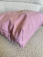 Chanel 22 Pink Shiny Calfskin Quilted Drawstring Bag Small GHW - Image 8