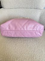 Chanel 22 Pink Shiny Calfskin Quilted Drawstring Bag Small GHW - Image 10