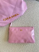 Chanel 22 Pink Shiny Calfskin Quilted Drawstring Bag Small GHW - Image 16