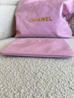 Chanel 22 Pink Shiny Calfskin Quilted Drawstring Bag Small GHW - Image 19