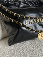 Chanel 22 Shiny Calfskin Quilted Drawstring Bag GHW - Image 6