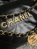 Chanel 22 Shiny Calfskin Quilted Drawstring Bag GHW - Image 7