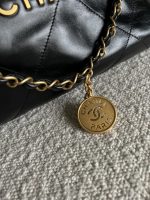 Chanel 22 Shiny Calfskin Quilted Drawstring Bag GHW - Image 9